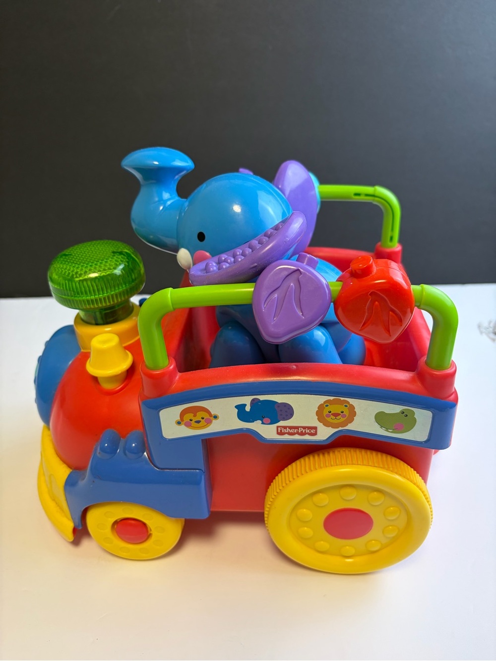 Fisher-Price Bright Multi-Color Elephant Push-and-Ride Activity Wagon